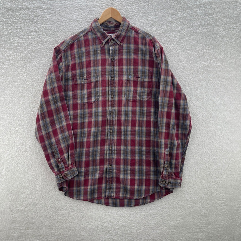 Carhartt Shirt Mens XL Tall Flannel Plaid Outdoor Lumberjack Workwear S217